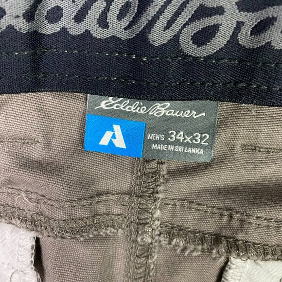Eddie Bauer Rappel Canvas Pants Men's 34 x 32 Gray First Ascent Hiking Outdoor - Picture 9 of 16